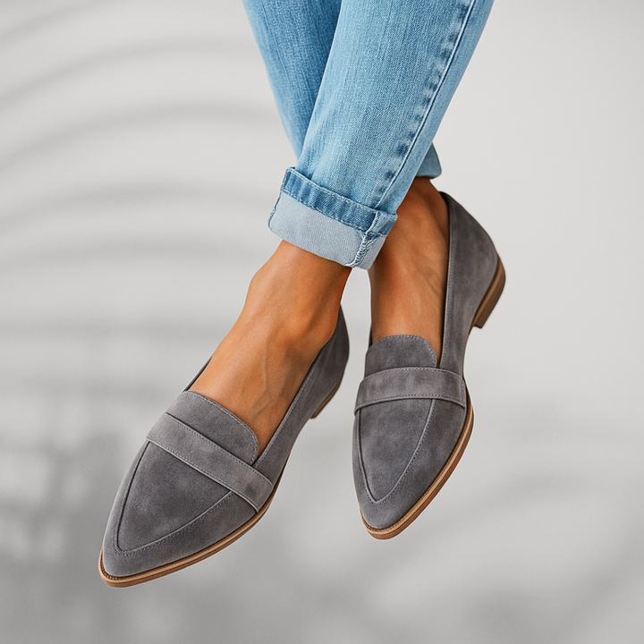 Stylish women's elegant loafers, perfect as comfortable office heels