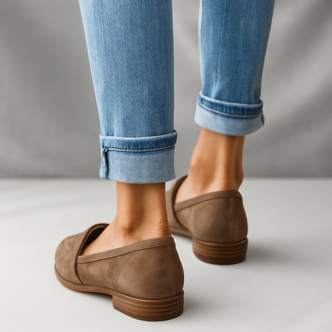 Elegant women's loafers, ideal for office or casual settings, top view