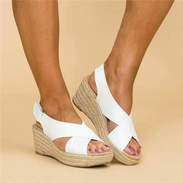 Versatile women's wedge sandals, comfortable, lightweight, and stylish slip-on for summer.