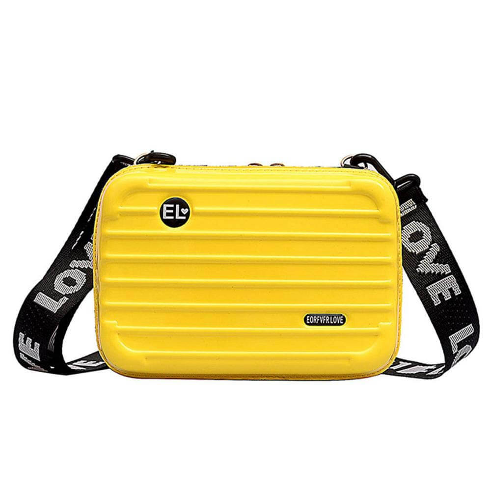 Women's compact hard shell travel handbag for essentials; durable, waterproof, and stylish mini purse.