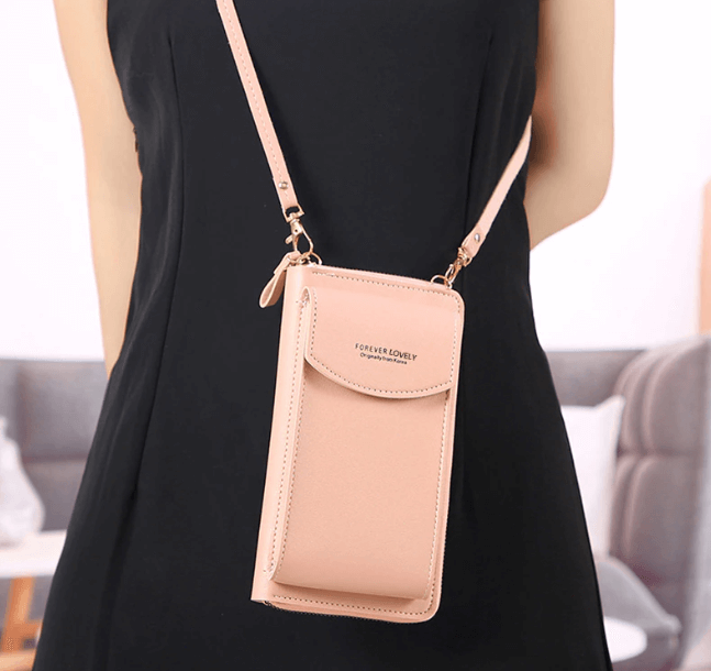 Secure compact PU leather crossbody bag for women, adjustable strap, ideal for daily errands.