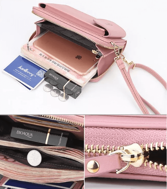 Brown compact PU leather crossbody bag, women's small shoulder bag, adjustable strap for comfort.
