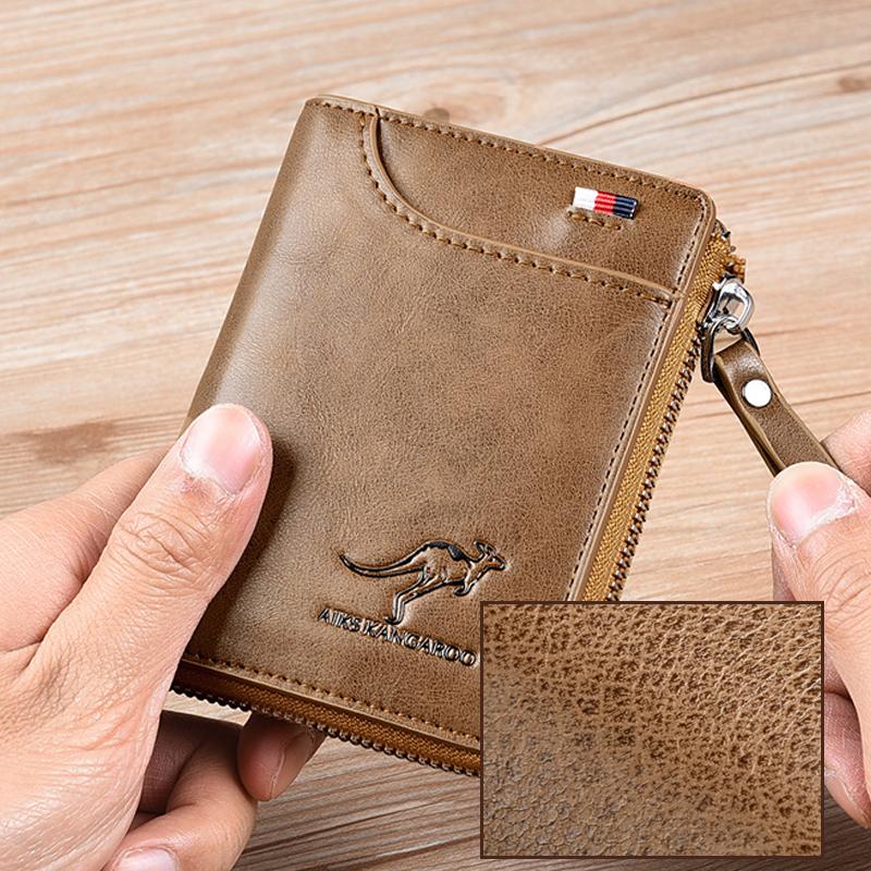Fashionable women's compact wallet with RFID protection, made from durable PU leather.