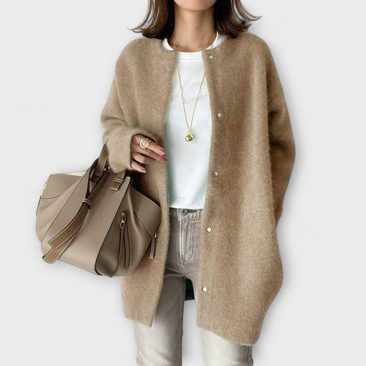 Women's cosy relaxed fit jacket, perfect for layering in winter