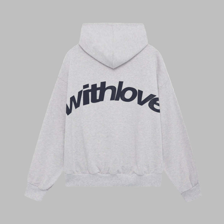 Women's cozy knit pullover hoodie in a soft, all-season fabric for casual comfort.