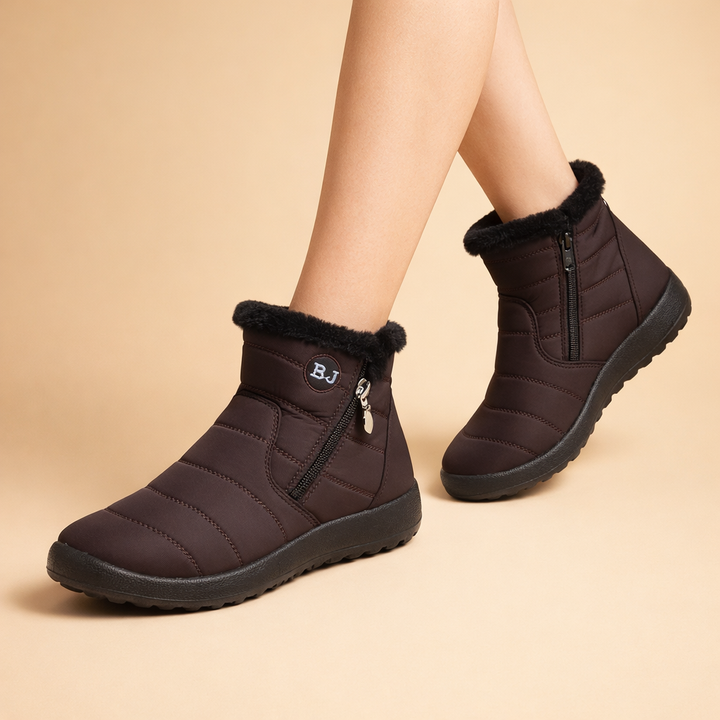 Reliable women's outdoor winter boots, waterproof with a non-slip sole for ultimate traction.