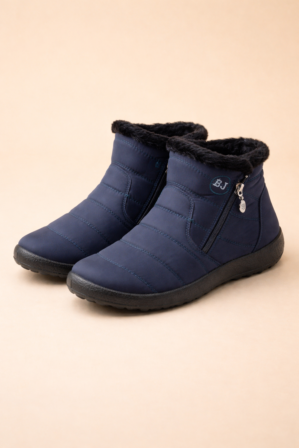 Warm women's waterproof winter boots, designed with non-slip sole for icy, snowy conditions.