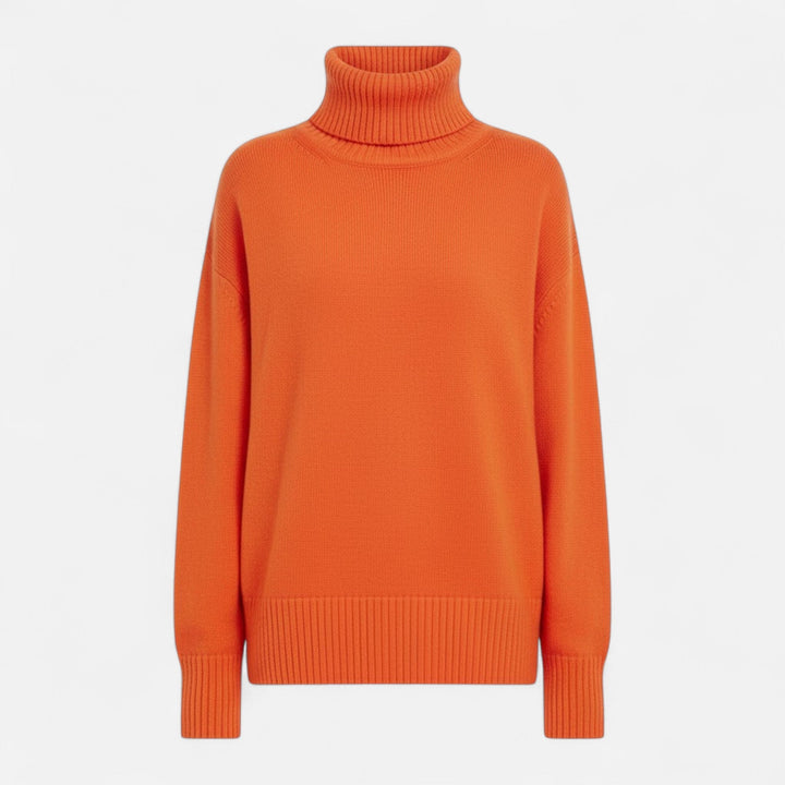 Luxurious soft oversized turtleneck for women, combining warmth and elegance.