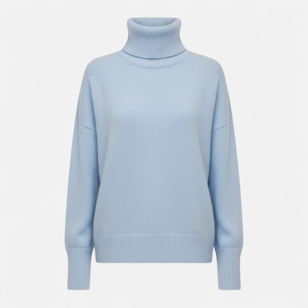 Women's casual chic turtleneck, oversized and cozy for autumn and winter fashion.
