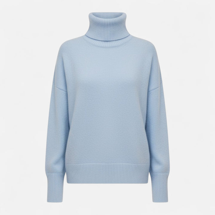 Women's casual chic turtleneck, oversized and cozy for autumn and winter fashion.