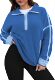 Stylish women's quarter-zip pullover, ideal for casual wear, activewear, or layering in cooler weather.