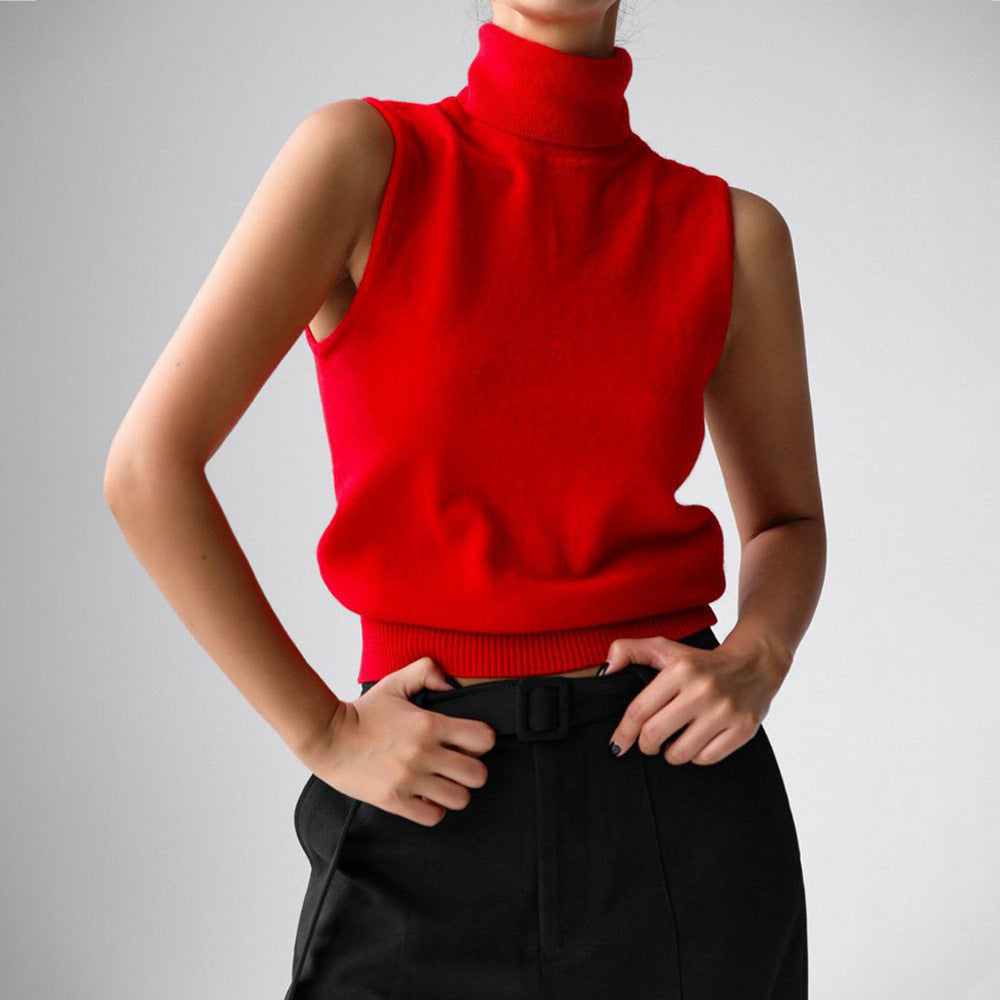 Elegant women's turtleneck pullover, long sleeve knit for versatile fall and winter fashion.