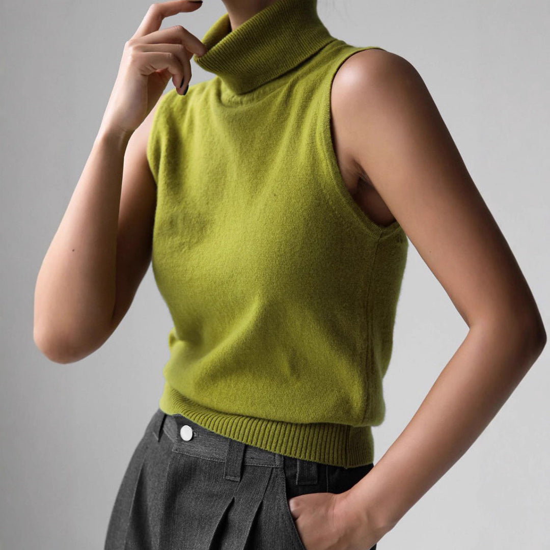 Chic women's turtleneck sweater, a warm long sleeve knit pullover available in multiple colors.