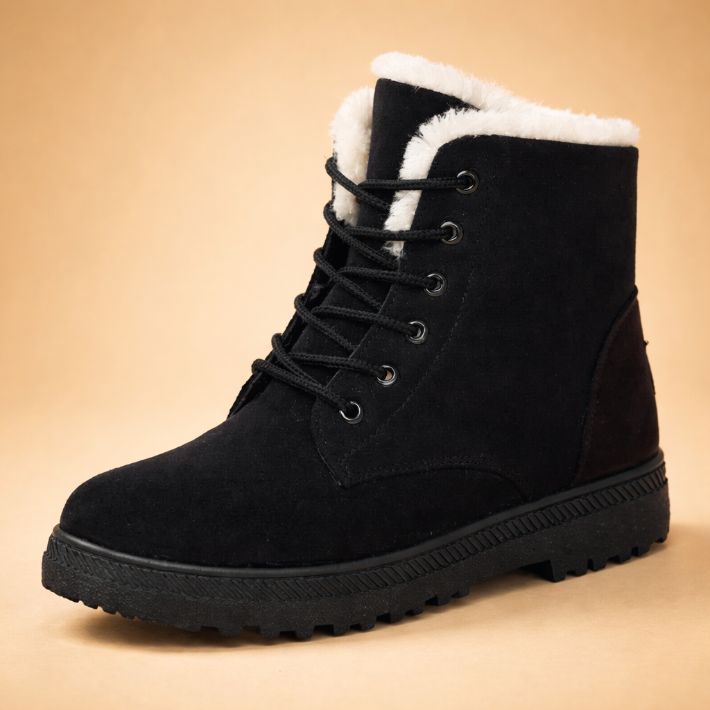 Warm, cozy women's ankle boots. Stylish cold weather protection for winter, comfortable everyday.