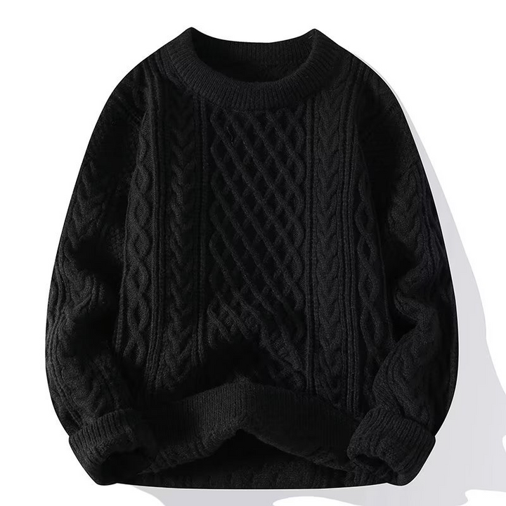 Comfortable women's versatile textured knit sweater with a classic crewneck.