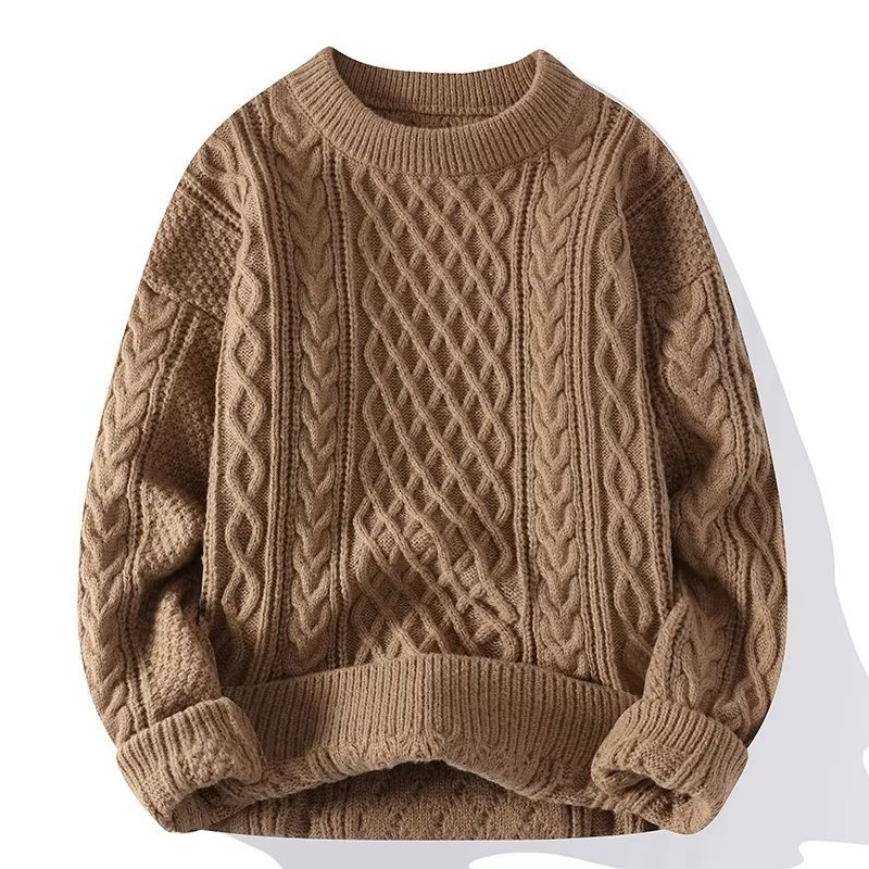 Soft women's textured knit sweater, perfect for everyday casual wear.