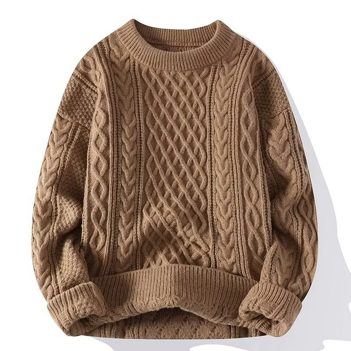 Soft women's textured knit sweater, perfect for everyday casual wear.