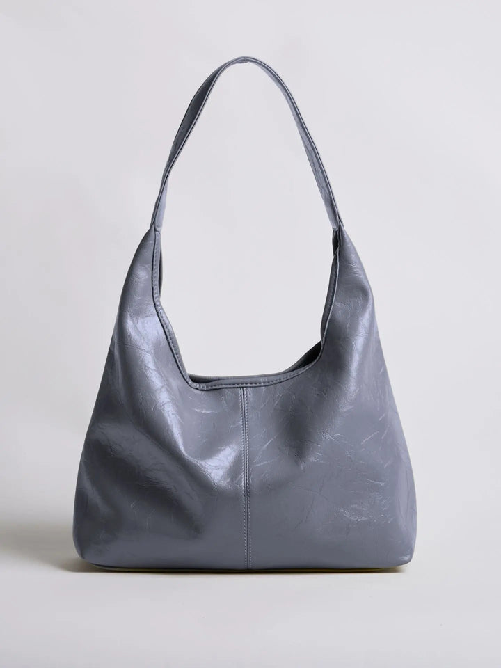 Cognac distressed leather tote, a women's shoulder bag for fall fashion