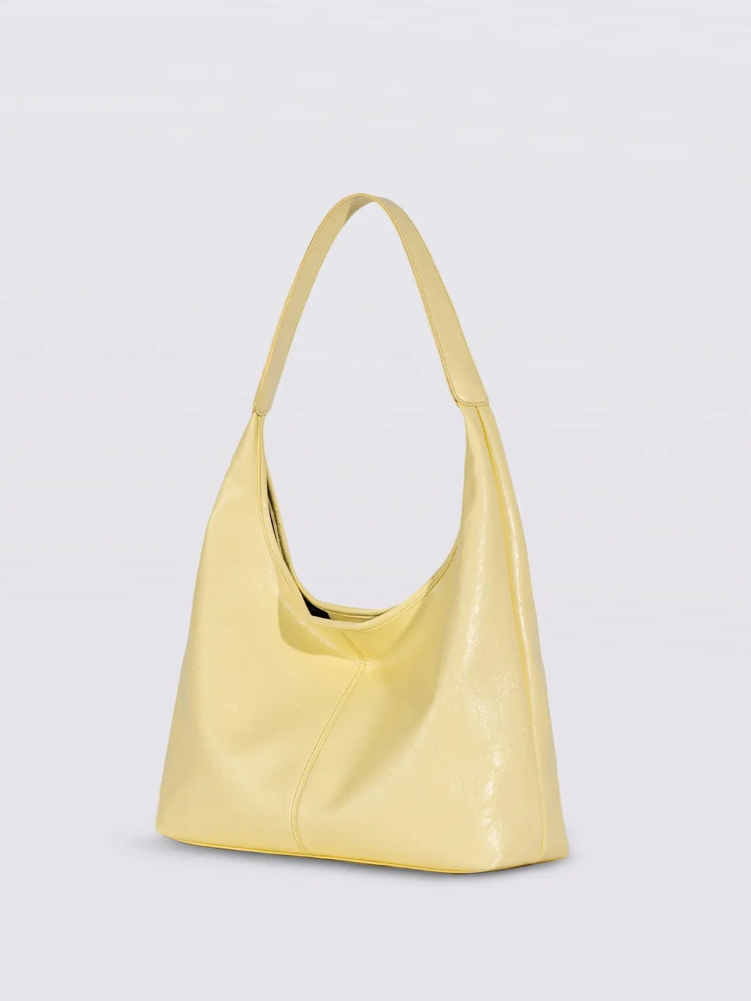 Distressed leather tote with contrasting stitching, an eye-catching women's bag