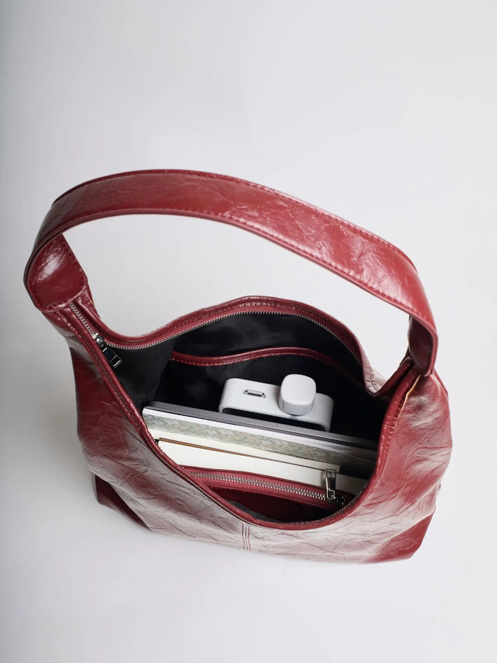 Weekend getaway distressed leather tote, a women's travel essential