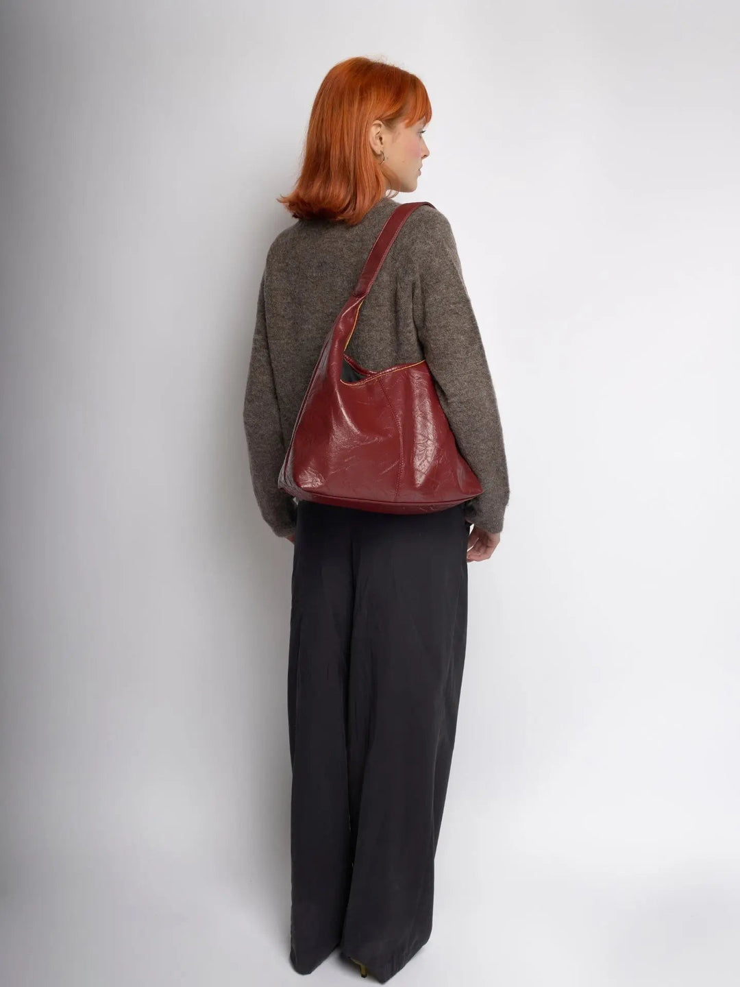 Distressed leather tote for student life, a stylish and durable women's bag