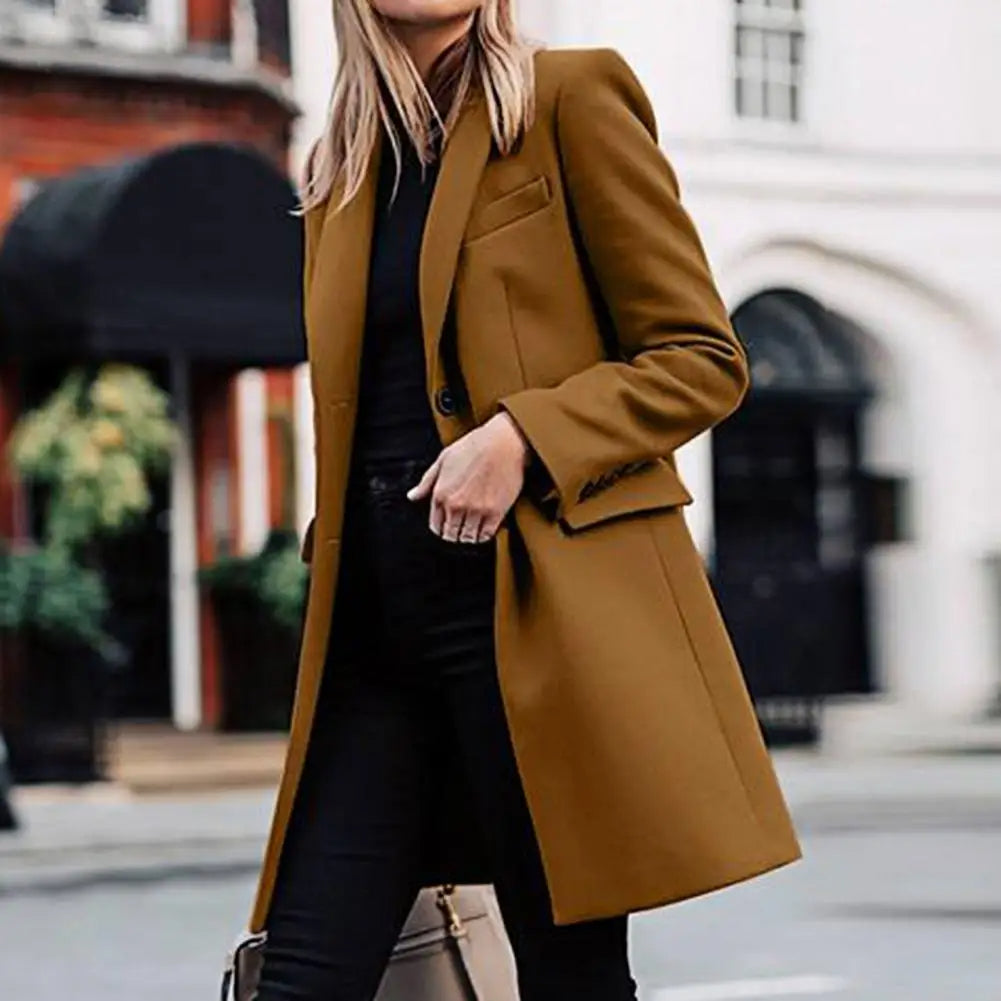 Trendy women's jacket: boho double-breasted trench coat for winter style