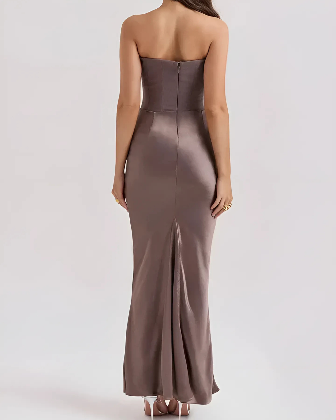 Women's Draped Maxi Dress for Wedding Guests