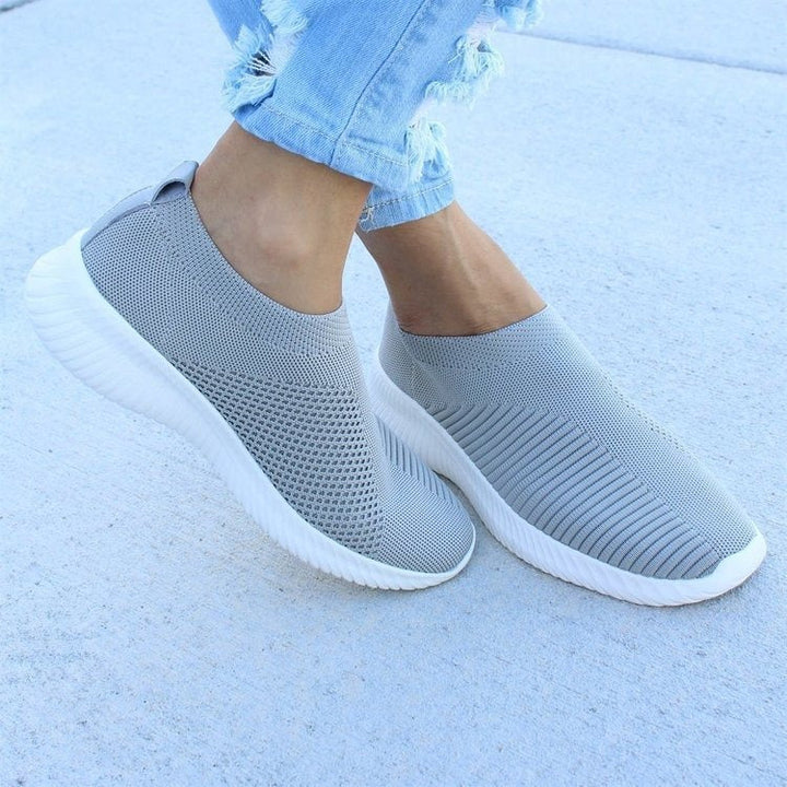 Lightweight athleisure slip-on sneakers for women, ideal for spring & summer everyday comfort.