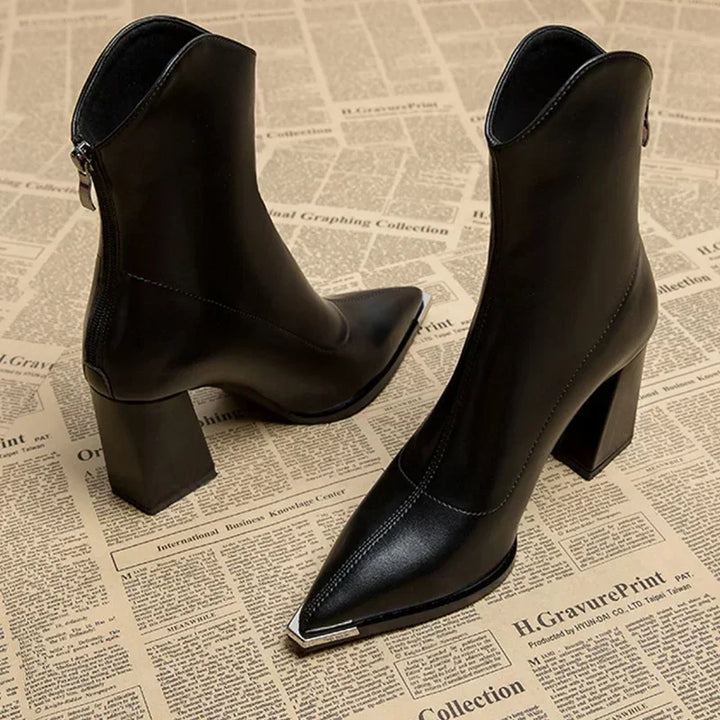 Women's dressy pointed toe ankle boots, perfect for elevating spring ensembles.