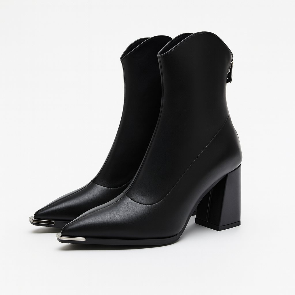 Versatile women's ankle boots with a chic pointed toe, ideal for spring outfits.