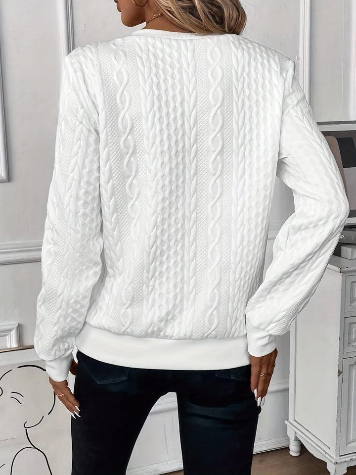 Women's elegant half-zip sweater, chic knitwear for versatile fall fashion.