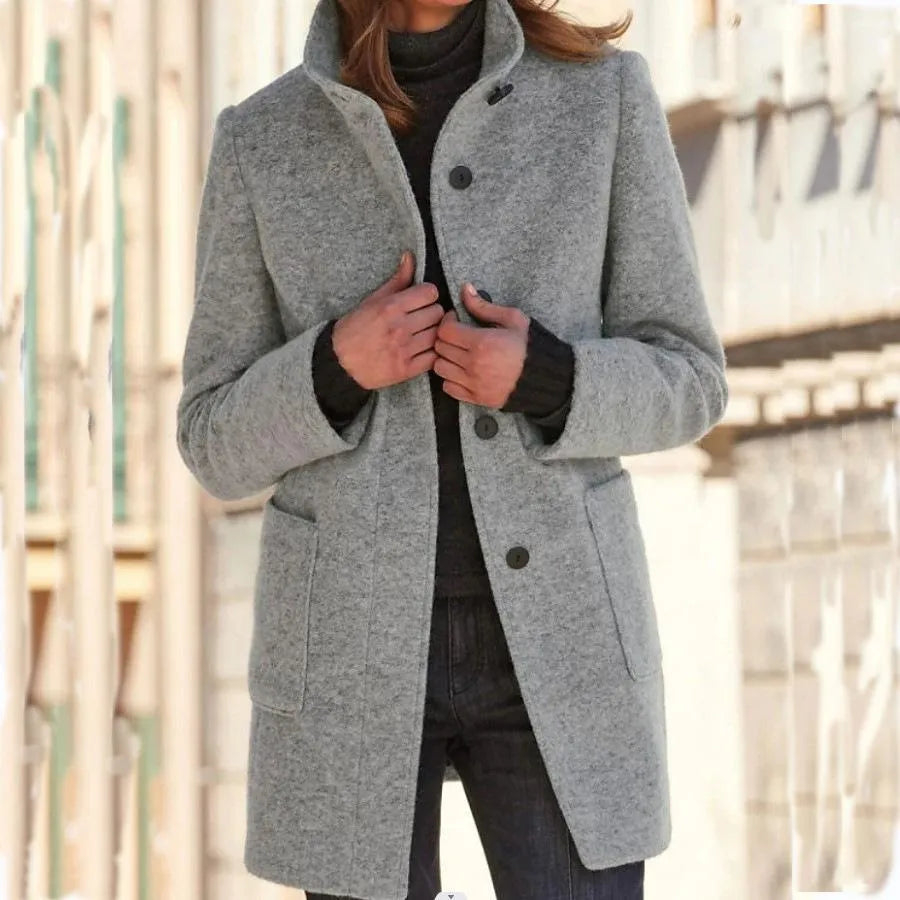 Timeless women's elegant long coat, premium comfortable outerwear for sophisticated style in any season.