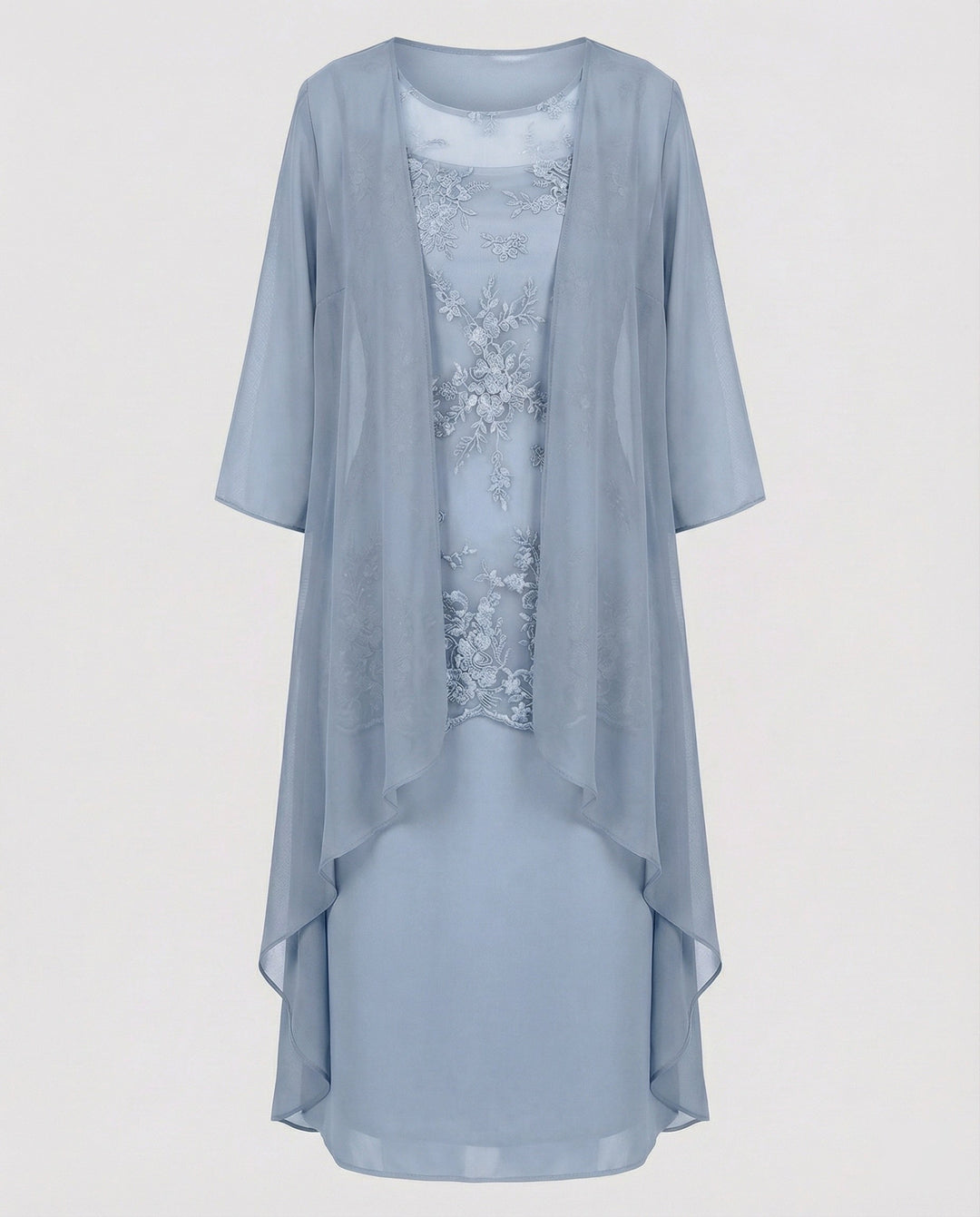 Stylish women's two-piece outfit: 3/4 sleeve top & elegant pants. Ideal for versatile casual chic spring wear.