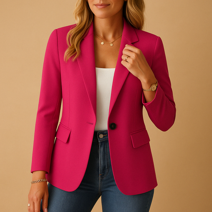 Stylish women's tailored blazer, slim fit design for spring and summer outerwear