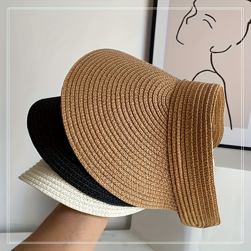 Women's foldable wide brim sun visor, offering ultimate UV sun protection for summer style.