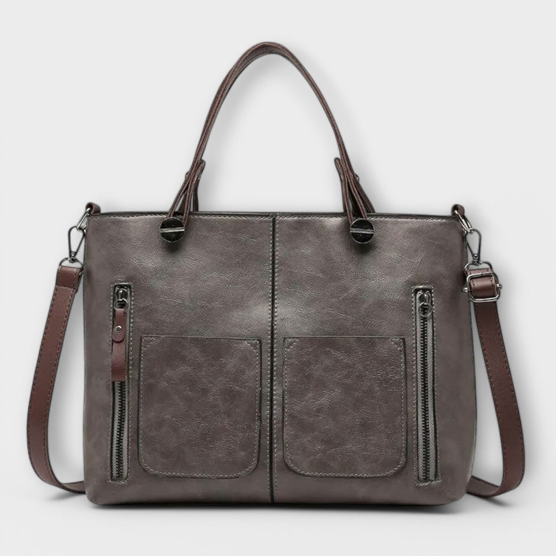 Women's versatile shoulder bag, an everyday fashion accessory with functional, structured pockets.