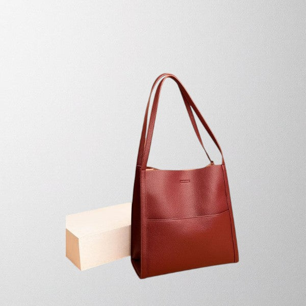 Classic genuine leather women's handbag, a timeless and practical shoulder bag design