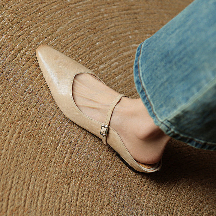 Stylish women's leather mules, slip-on design perfect for warm weather fashion