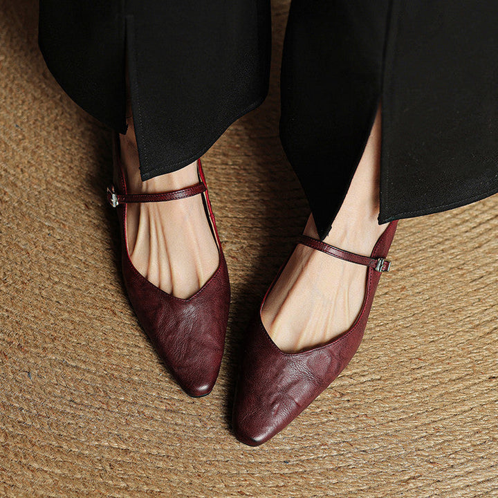Women's casual slip-on mules, genuine leather for lasting comfort and style