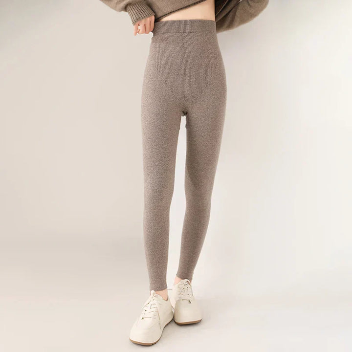 Stylish women's high waist leggings, soft-touch cashmere for ultimate comfort & everyday wear.