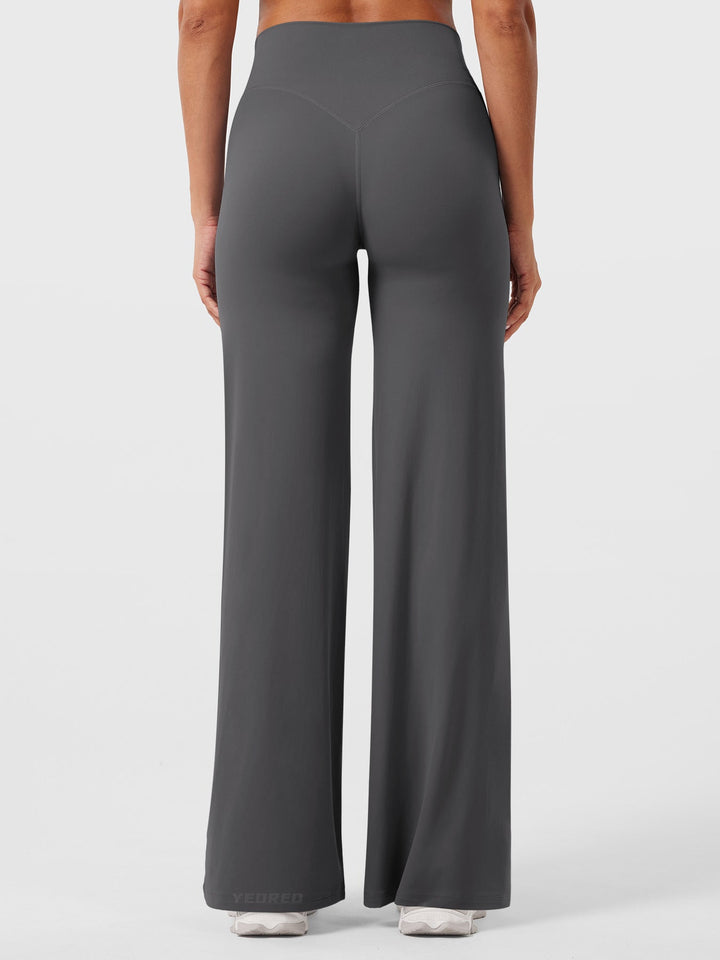 Elegant high waist flared pants for women, summer fashion, comfortable versatile bottoms