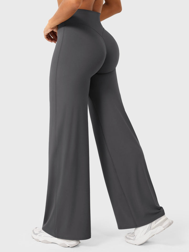 Modern women's high waist flared pants, summer casual, comfortable and stylish bottoms