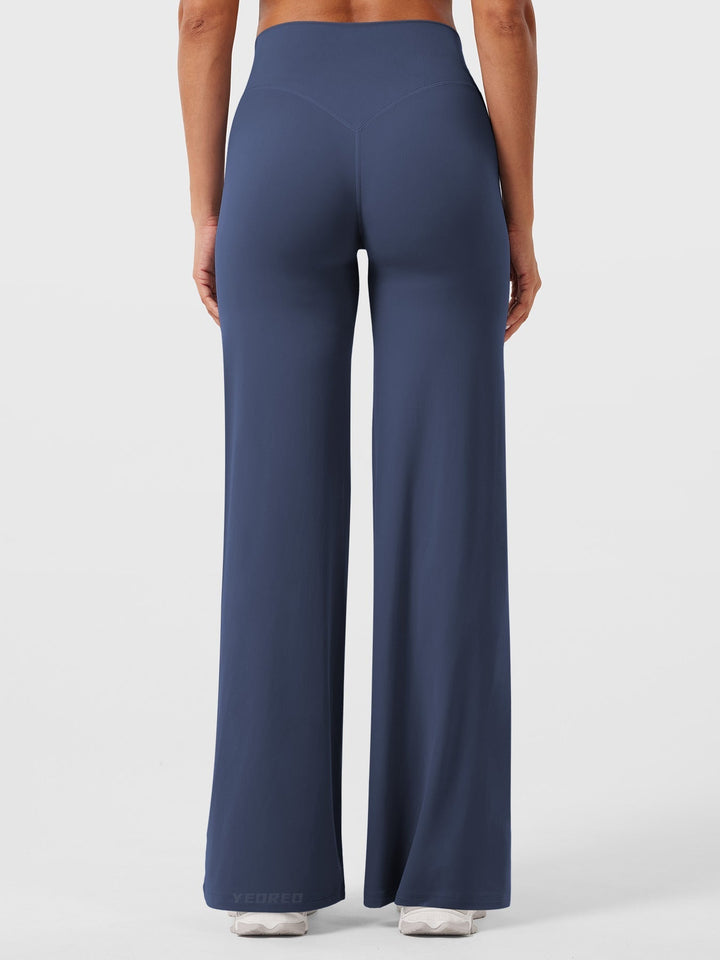 Striped women's high waist flared pants, summer fashion, comfortable versatile casual bottoms