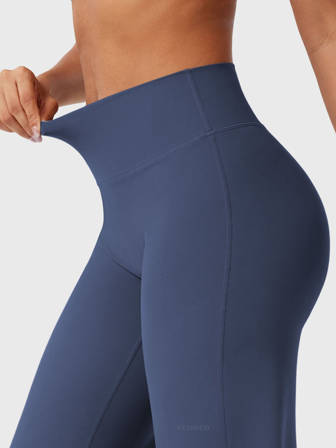 Women's high waist flared pants with elastic waistband, summer, comfortable versatile