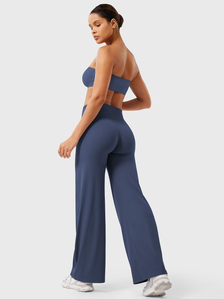Lightweight women's high waist flared pants, summer fashion, comfortable versatile material