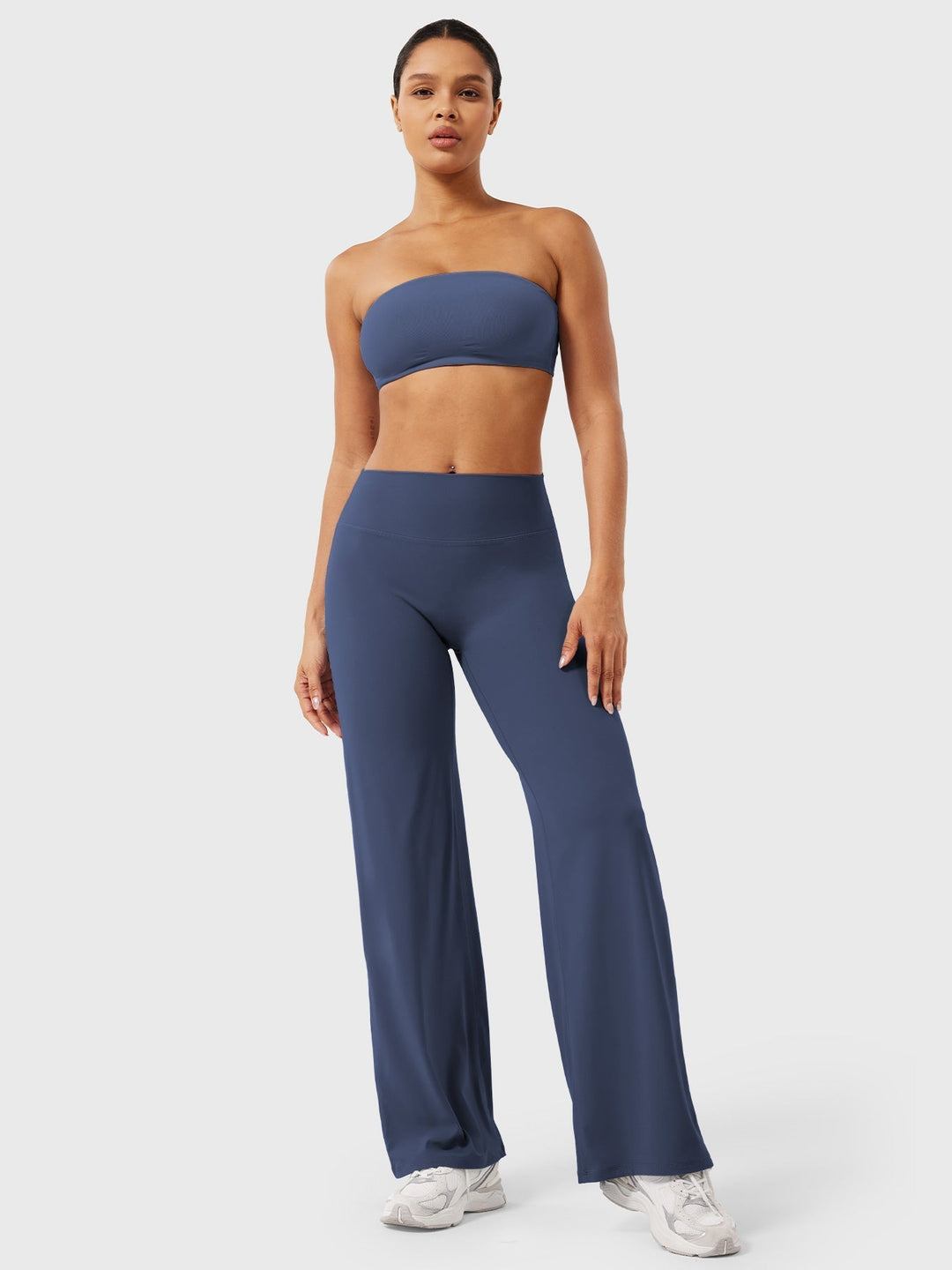 Breathable women's high waist flared pants, summer casual, comfortable versatile for hot days