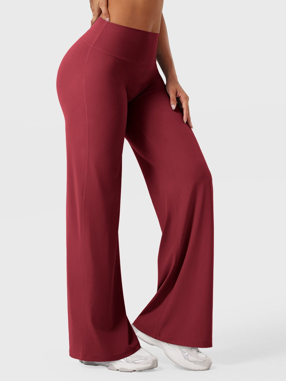Fashionable women's high waist flared pants, summer casual, comfortable versatile street style