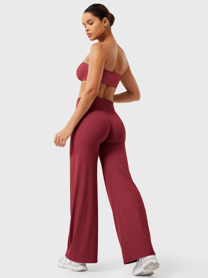 Flattering women's high waist flared pants, summer casual, comfortable versatile fit