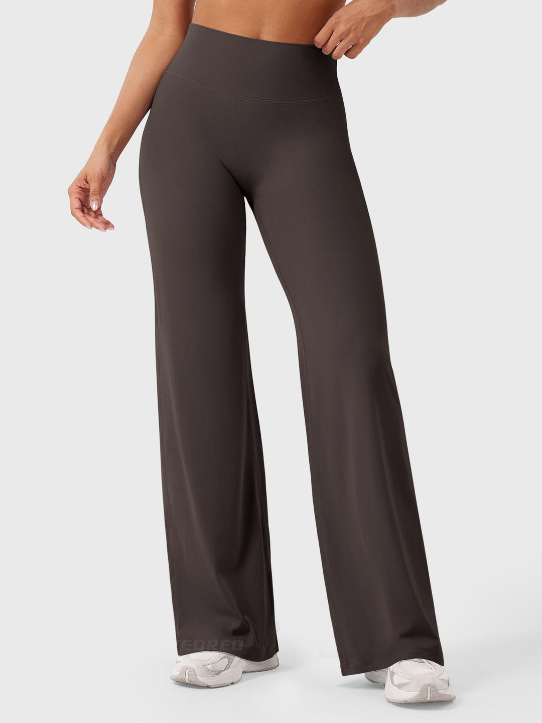 Sustainable women's high waist flared pants, summer casual, comfortable versatile eco-friendly