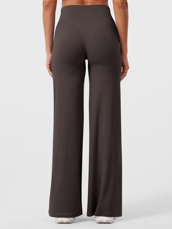 Women's high waist flared pants, for an effortless look, summer casual, comfortable versatile